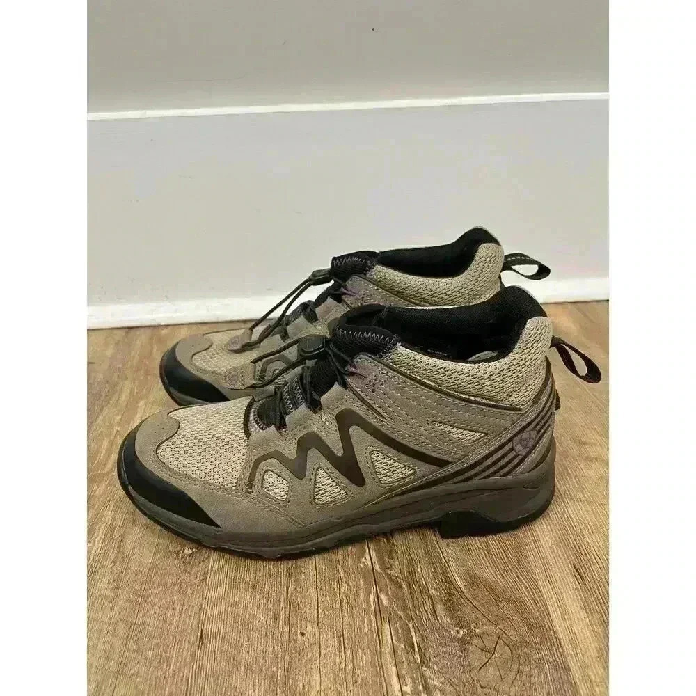 Ariat Women's 7.5B Maxtrak UI Pro Boots Taupe Purple Riding Equestrian EUC